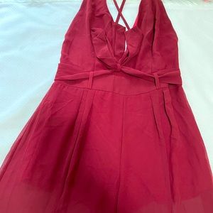Burgundy jumpsuit